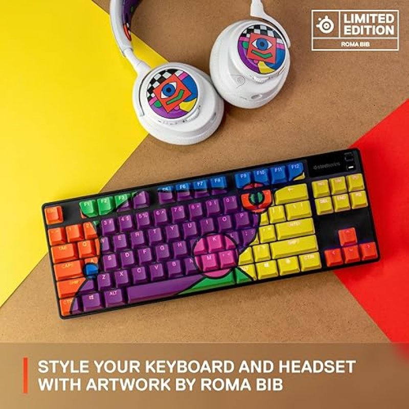 STEELSERIES LIMITED EDITION ROMA BIB DOUBLE SHOT PUDDING PBT KEYCAPS FOR MECHANICAL KEYBOARDS