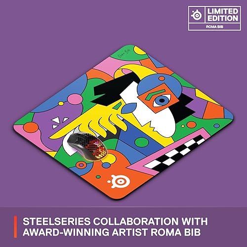 STEELSERIES QCK ROMA BIB LIMITED EDITION GAMING MOUSE PAD NON-SLIP RUBBER BASE, OPTIMIZED SENSORS