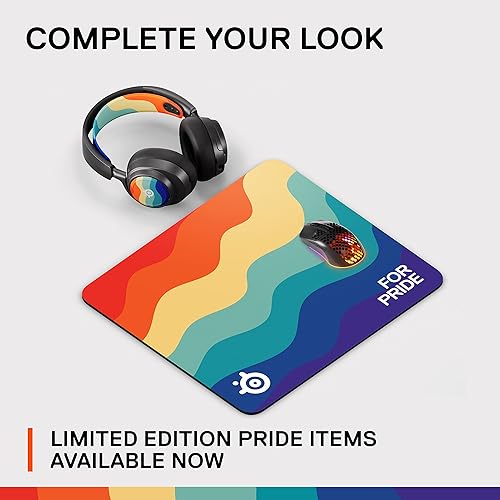 STEELSERIES QCK LARGE PRIDE EDITION GAMING MOUSE PAD DURABLE, WASHABLE, RAINBOW DESIGN