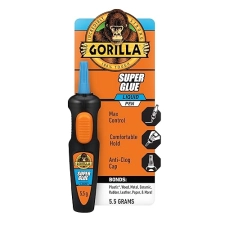 GORILLA SUPER GLUE PEN 5.5G FAST SETTING, CLEAR CYANOACRYLATE WITH PRECISE APPLICATOR
