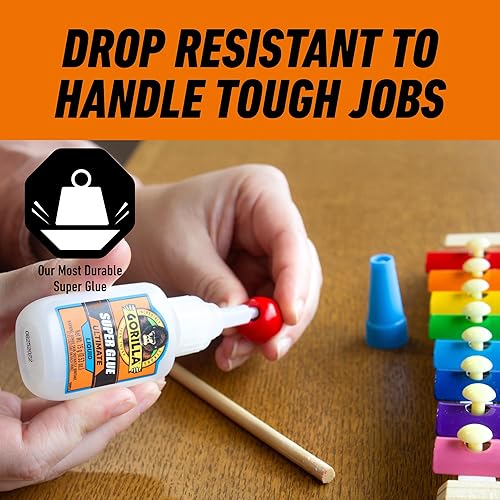 GORILLA ULTIMATE SUPER GLUE CLEAR 15G - FAST-SETTING CYANOACRYLATE WITH ANTI-CLOG CAP