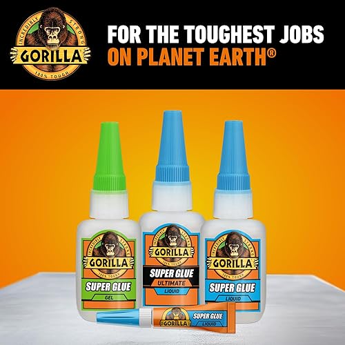 GORILLA ULTIMATE SUPER GLUE CLEAR 15G - FAST-SETTING CYANOACRYLATE WITH ANTI-CLOG CAP