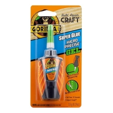GORILLA MICRO PRECISE SUPER GLUE GEL 5.5G CLEAR FAST SETTING WITH ANTI-CLOG CAP - PACK OF 1