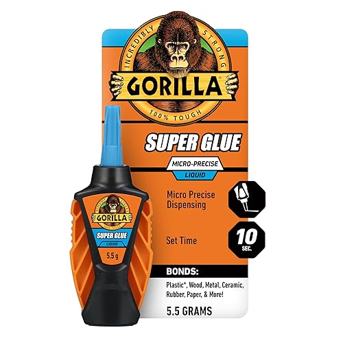 GORILLA MICRO PRECISE SUPER GLUE 5.5G CLEAR FAST-SETTING ALL-PURPOSE ADHESIVE FOR REPAIRS