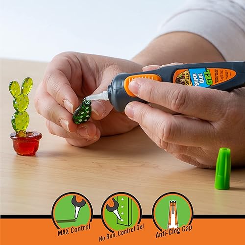 GORILLA SUPER GLUE GEL PEN 5.5G STRONG, PRECISION ADHESIVE FOR QUICK REPAIRS 1 PACK