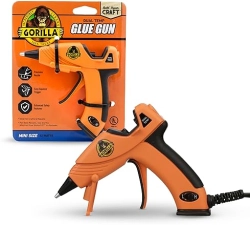 GORILLA DUAL TEMP MINI HOT GLUE GUN WITH PRECISION NOZZLE SAFETY FEATURES 1 PACK