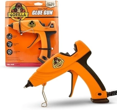GORILLA DUAL TEMP HOT GLUE GUN WITH PRECISION NOZZLE, EASY SQUEEZE TRIGGER - 1 PACK