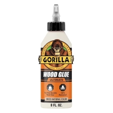 GORILLA ULTIMATE WATERPROOF WOOD GLUE 8OZ NATURAL COLOR INDOOR OUTDOOR WOOD REPAIR