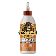 GORILLA WOOD GLUE 8 OZ BOTTLE NATURAL WOOD COLOR STRONG ADHESIVE PACK OF 1