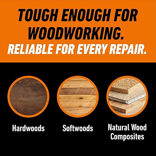 GORILLA WOOD GLUE 8 OZ BOTTLE NATURAL WOOD COLOR STRONG ADHESIVE PACK OF 1