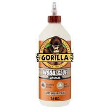 GORILLA WOOD GLUE 36 OZ NATURAL COLOR WATER RESISTANT FOR INDOOR OUTDOOR WOOD REPAIRS