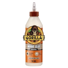 GORILLA WOOD GLUE 18 OZ BOTTLE NATURAL WOOD COLOR STRONG ADHESIVE FOR WOOD PROJECTS PACK OF 1