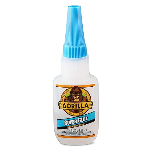 GORILLA SUPER GLUE CLEAR 20G PACK OF 10 FAST SETTING, ALL-PURPOSE ADHESIVE FOR REPAIRS