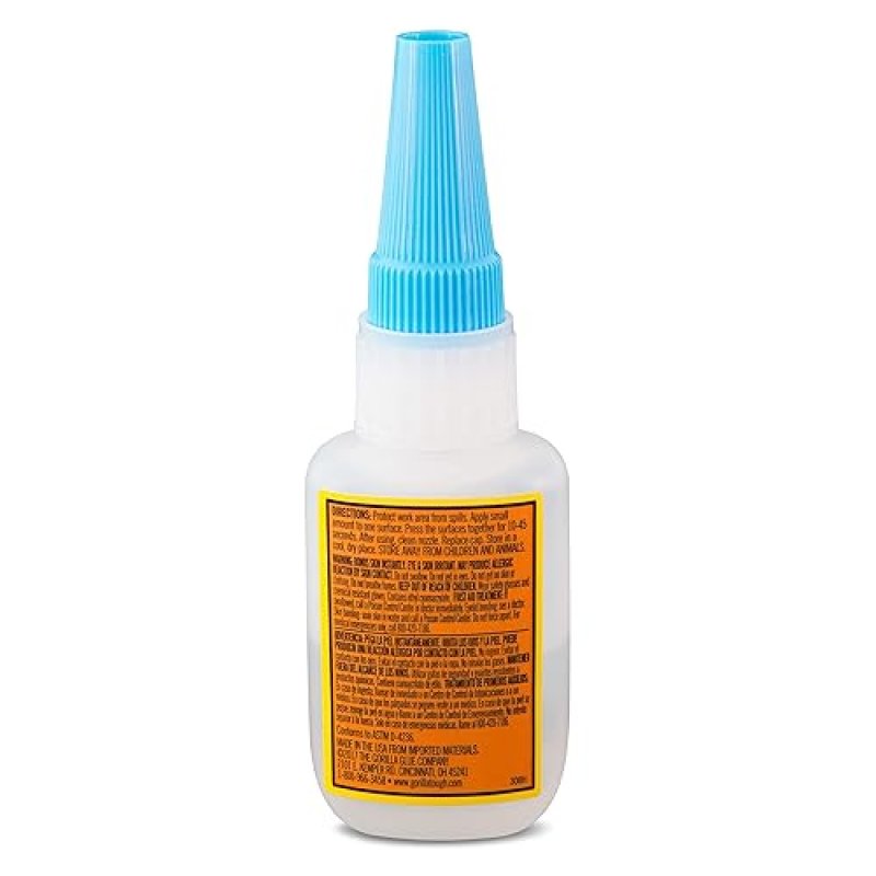 GORILLA SUPER GLUE CLEAR 20G PACK OF 10 FAST SETTING, ALL-PURPOSE ADHESIVE FOR REPAIRS