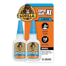 GORILLA SUPER GLUE XL CLEAR 25G PACK OF 2 FAST-SETTING ALL-PURPOSE ADHESIVE FOR REPAIRS