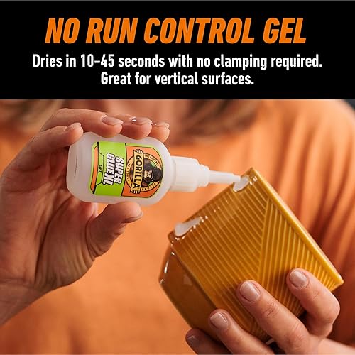 GORILLA SUPER GLUE GEL XL 25G PACK OF 2 CLEAR, FAST-SETTING, ALL-PURPOSE ADHESIVE