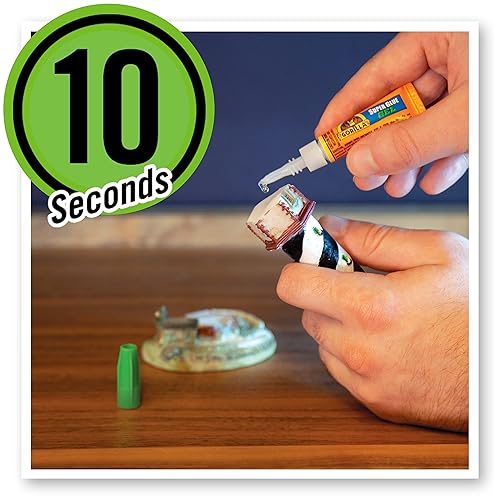 GORILLA SUPER GLUE GEL CLEAR, 4 X 3G TUBES 2 PACK FAST-SETTING ALL-PURPOSE ADHESIVE