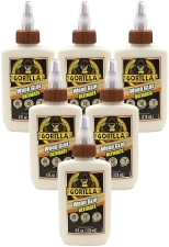 GORILLA ULTIMATE WATERPROOF WOOD GLUE 4OZ PACK OF 6 NATURAL COLOR INDOOR OUTDOOR USE