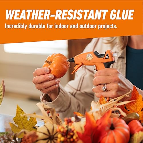 GORILLA MINI HOT GLUE GUN KIT WITH 30 STICKS DUAL TEMP, PRECISION NOZZLE, EASY SQUEEZE TRIGGER