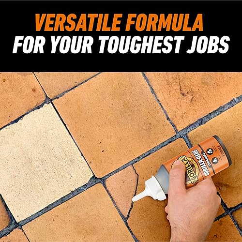 GORILLA ORIGINAL WATERPROOF POLYURETHANE GLUE, BROWN, 8 OZ STRONG ALL-PURPOSE ADHESIVE