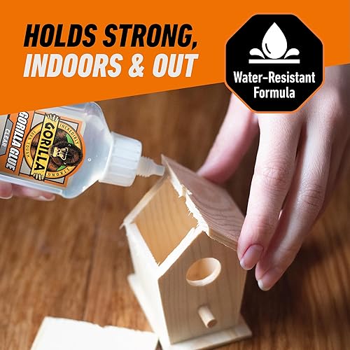 GORILLA CLEAR GLUE 1.75 OZ BOTTLE CRYSTAL CLEAR, ALL-PURPOSE, WATER RESISTANT ADHESIVE