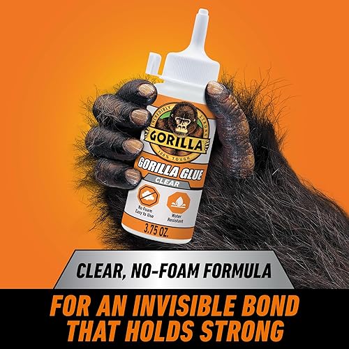 GORILLA CLEAR GLUE 3.75 OZ PACK OF 2 CRYSTAL CLEAR, ALL-PURPOSE, WATER RESISTANT ADHESIVE