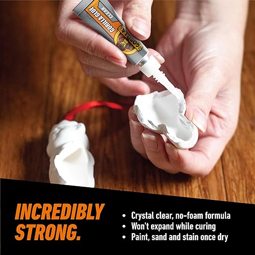 GORILLA CLEAR GLUE 3G TUBES PACK OF 4 CRYSTAL CLEAR, ALL-PURPOSE, WATER RESISTANT ADHESIVE