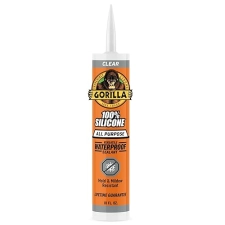 GORILLA CLEAR 100 SILICONE ALL-PURPOSE SEALANT, 10 OZ CARTRIDGE, PACK OF 1
