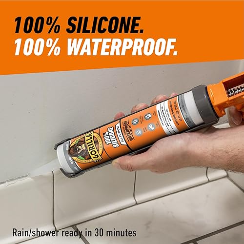 GORILLA CLEAR 100 SILICONE ALL-PURPOSE SEALANT, 10 OZ CARTRIDGE, PACK OF 1