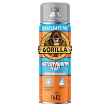GORILLA WATERPROOF RUBBERIZED SEALANT SPRAY, CRYSTAL CLEAR 14OZ SEALS WATER, AIR MOISTURE