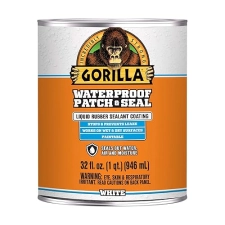 GORILLA PATCH SEAL WHITE LIQUID RUBBER WATERPROOF SEALANT 32OZ WATER, AIR, MOISTURE PROOF