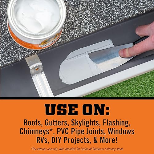GORILLA WATERPROOF RUBBERIZED SEALANT PASTE WHITE 1LB CAN DURABLE PATCH SEAL PASTE