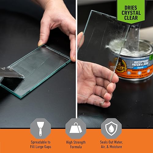GORILLA WATERPROOF SEALANT PASTE 12.8OZ CLEAR LEAK STOPPER, FLEXIBLE, MILDEW RESISTANT, PAINTABLE