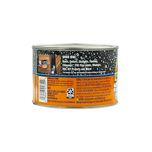 GORILLA WATERPROOF RUBBERIZED SEALANT PASTE BLACK 1LB CAN DURABLE PATCH SEAL PASTE