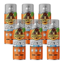 GORILLA WATERPROOF SEALANT SPRAY, CRYSTAL CLEAR 14OZ, PACK OF 6 SEALS WATER, AIR MOISTURE