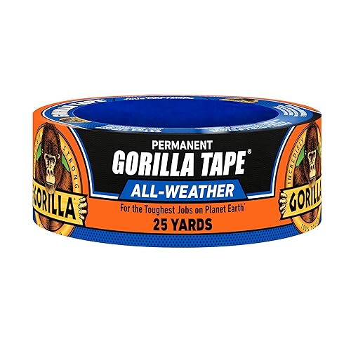 GORILLA BLACK ALL WEATHER DUCT TAPE 1.88 X 25 YD WATERPROOF, UV TEMPERATURE RESISTANT
