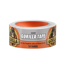 GORILLA TAPE 1.88IN X 10YD SILVER - HEAVY DUTY DUCT TAPE, WEATHER RESISTANT, INDOOR OUTDOOR