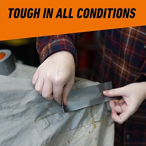 GORILLA TAPE 1.88IN X 10YD SILVER - HEAVY DUTY DUCT TAPE, WEATHER RESISTANT, INDOOR OUTDOOR