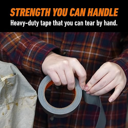 GORILLA TAPE SILVER 1.88IN X 30YD HEAVY DUTY DUCT TAPE, WEATHER RESISTANT, INDOOR OUTDOOR