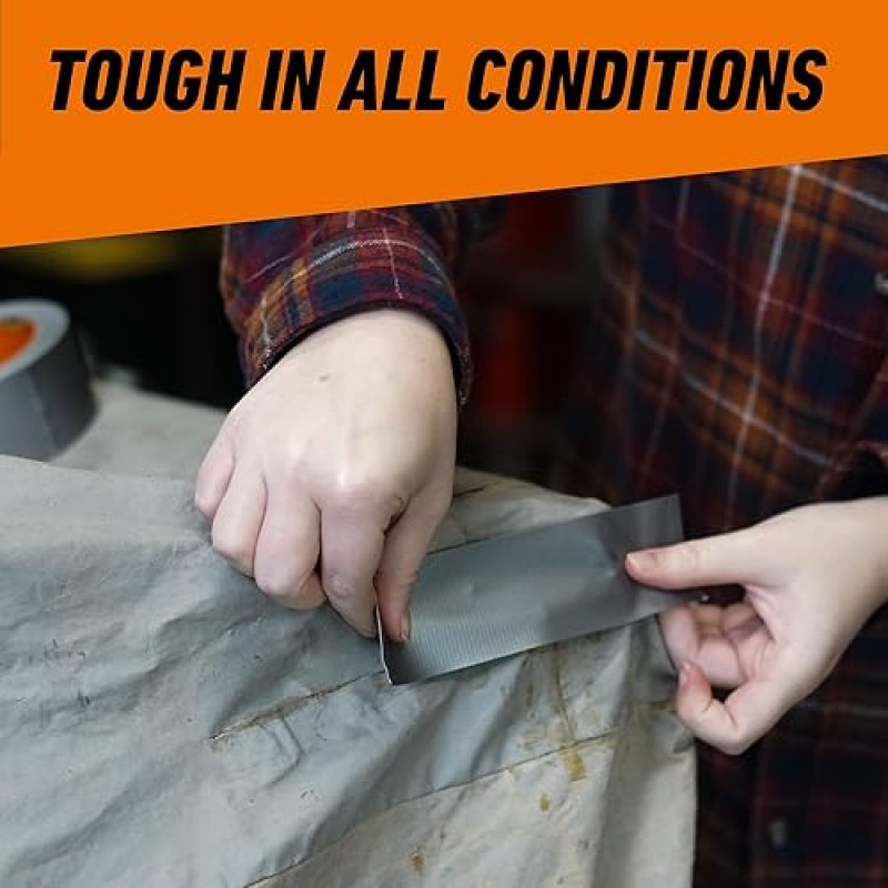 GORILLA TAPE SILVER 1.88IN X 30YD HEAVY DUTY DUCT TAPE, WEATHER RESISTANT, INDOOR OUTDOOR