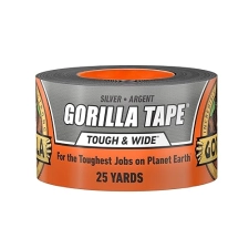 GORILLA HEAVY DUTY SILVER TAPE 2.88 X 25 YD TOUGH, WIDE, WEATHER RESISTANT, INDOOR OUTDOOR