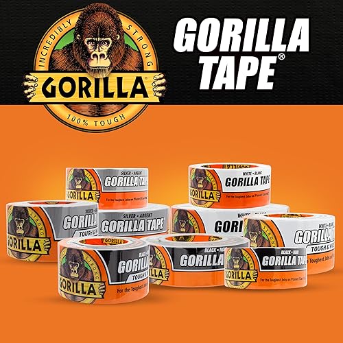 GORILLA HEAVY DUTY SILVER TAPE 2.88 X 25 YD TOUGH, WIDE, WEATHER RESISTANT, INDOOR OUTDOOR