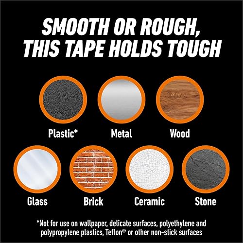 GORILLA TOUGH CLEAR DOUBLE SIDED MOUNTING TAPE 1 X 150 WEATHERPROOF INDOOR OUTDOOR