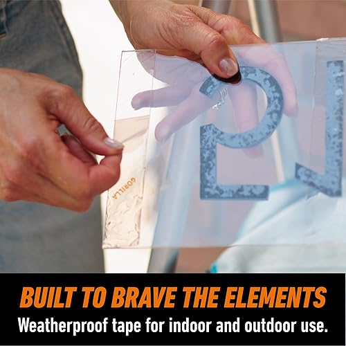 GORILLA TOUGH CLEAR DOUBLE SIDED MOUNTING TAPE 1 X 150 WEATHERPROOF INDOOR OUTDOOR
