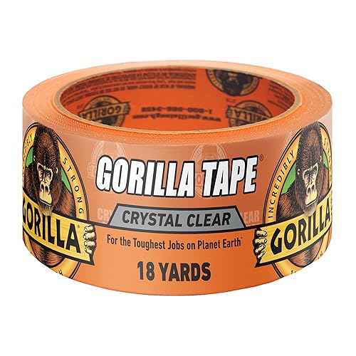 GORILLA CRYSTAL CLEAR TAPE 1.88 X 18 YD WEATHER RESISTANT FOR INDOOR OUTDOOR USE