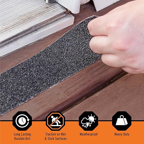 GORILLA BLACK ANTI-SLIP TREAD TAPE 2 X 10 ROLL DURABLE NON-SKID GRIP TAPE, PACK OF 1