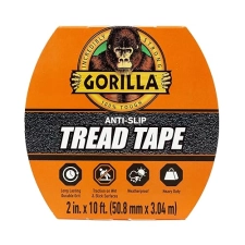 GORILLA BLACK ANTI-SLIP TREAD TAPE 2 X 10 ROLL DURABLE NON-SKID GRIP TAPE, PACK OF 1