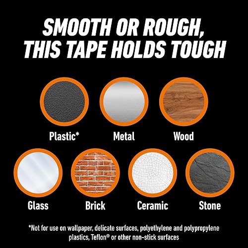 GORILLA CLEAR DOUBLE SIDED MOUNTING TAPE 1 X 60 WEATHERPROOF STRONG ADHESIVE PACK OF 2