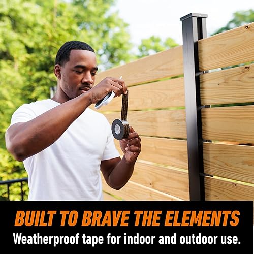 GORILLA HEAVY DUTY DOUBLE SIDED MOUNTING TAPE 1 X 60 WEATHERPROOF BLACK PACK OF 2