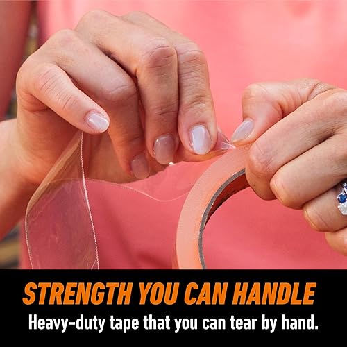 GORILLA CRYSTAL CLEAR TAPE 1.88X18YD PACK OF 12 WEATHER RESISTANT INDOOR OUTDOOR USE
